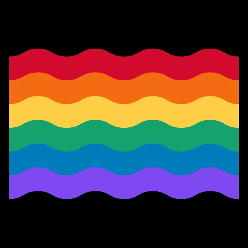 Drapeau ondulé de la fierté gaie arc-en-ciel
