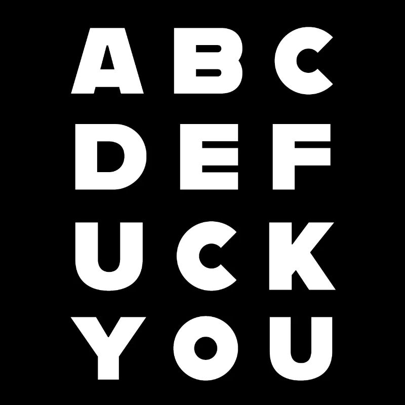 ABCDEFUCKYOU baise toi opticien ironie test oculaire