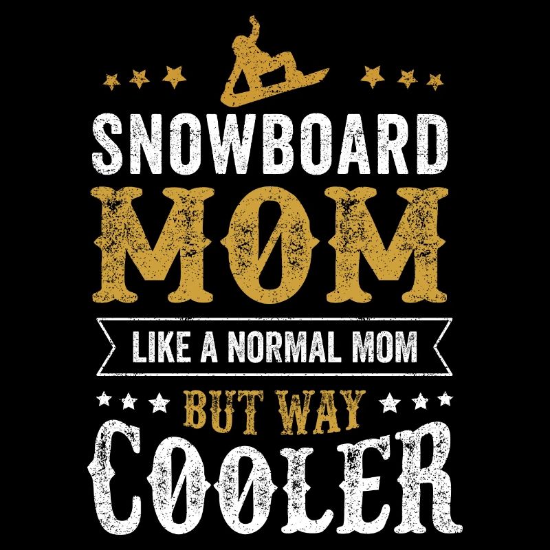 SNOWBOARD MOM Retro Vintage Mama Mutter Geschenk
