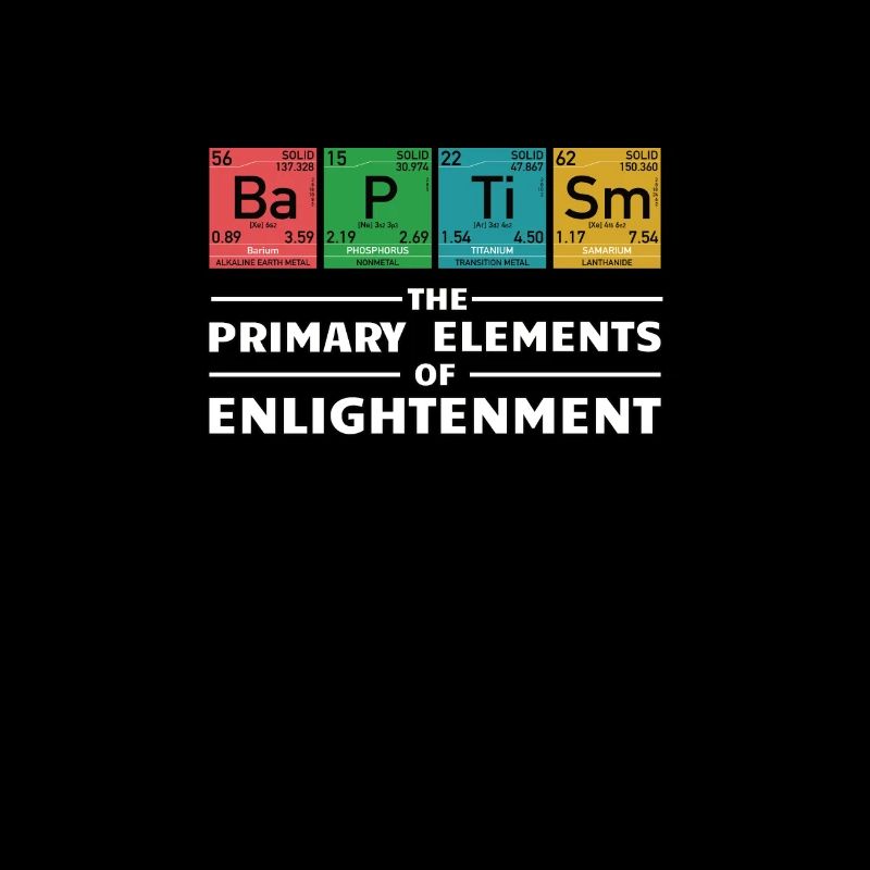 Nerd geek funny christian elements baptism