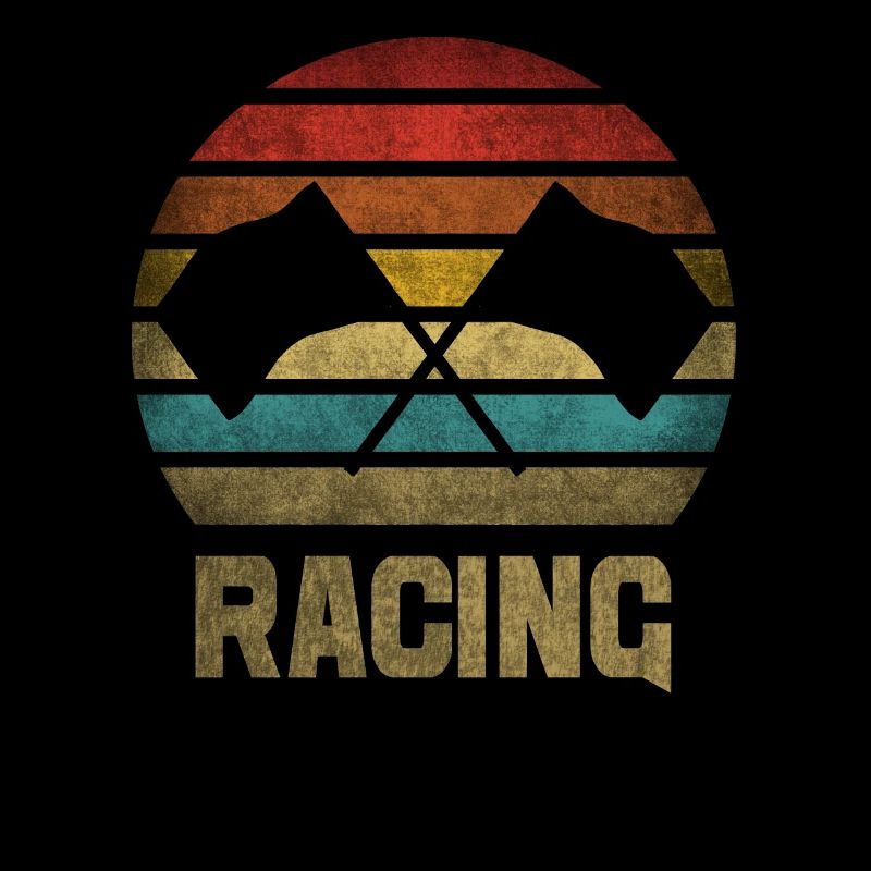 Drapeaux Voitures de course Race Flag Speed Retro Vintage