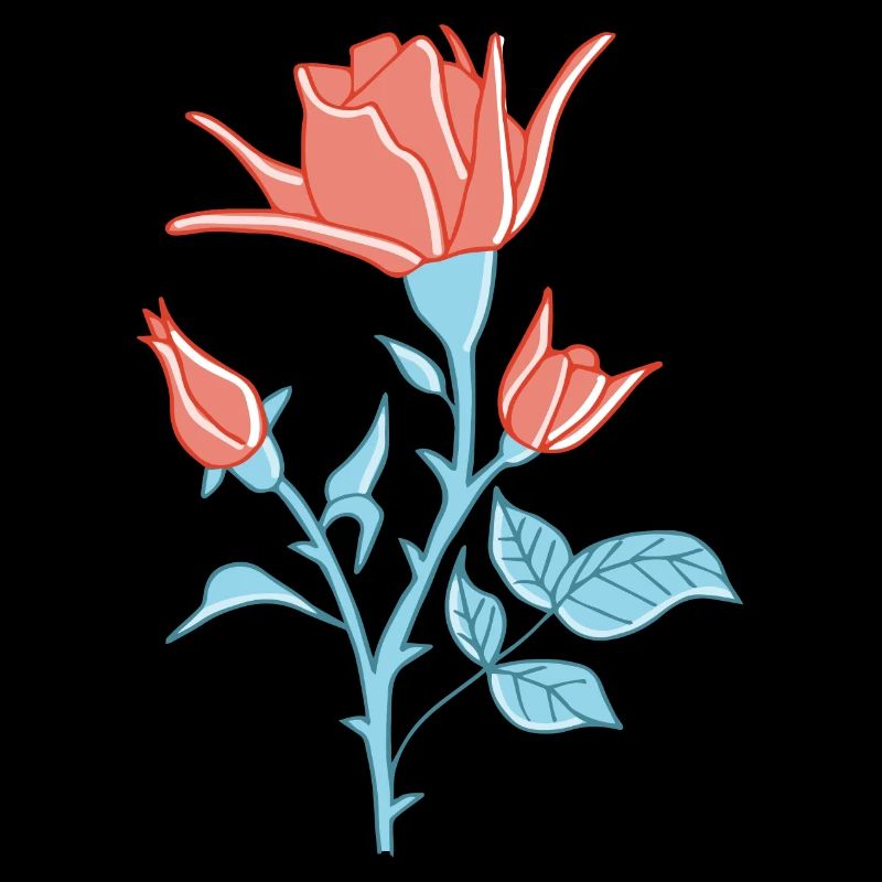 Illustration d’une rose rouge