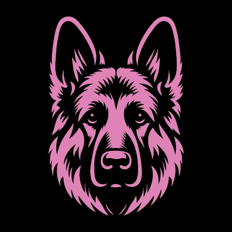 Rosa Schäferhund – Verspieltes Schäferhund Design