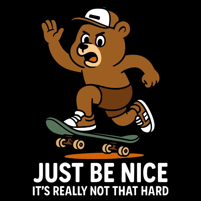 Ours patineur avec message