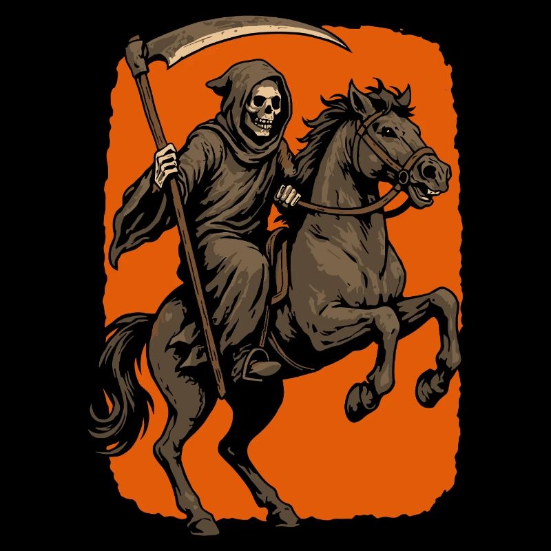Sensenmann auf dem Pferd