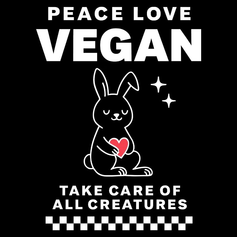Peace Love Lapin végétalien
