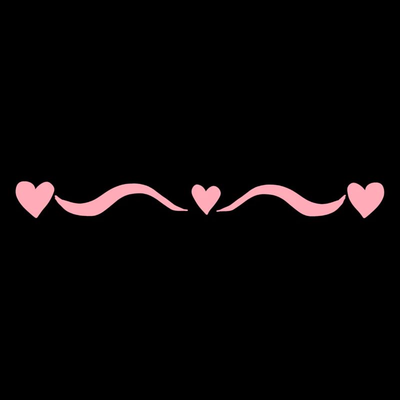 Pink Line Hearts Wave