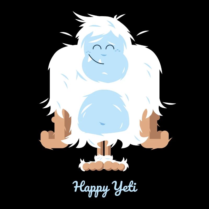 Glückliche Yeti Illustration