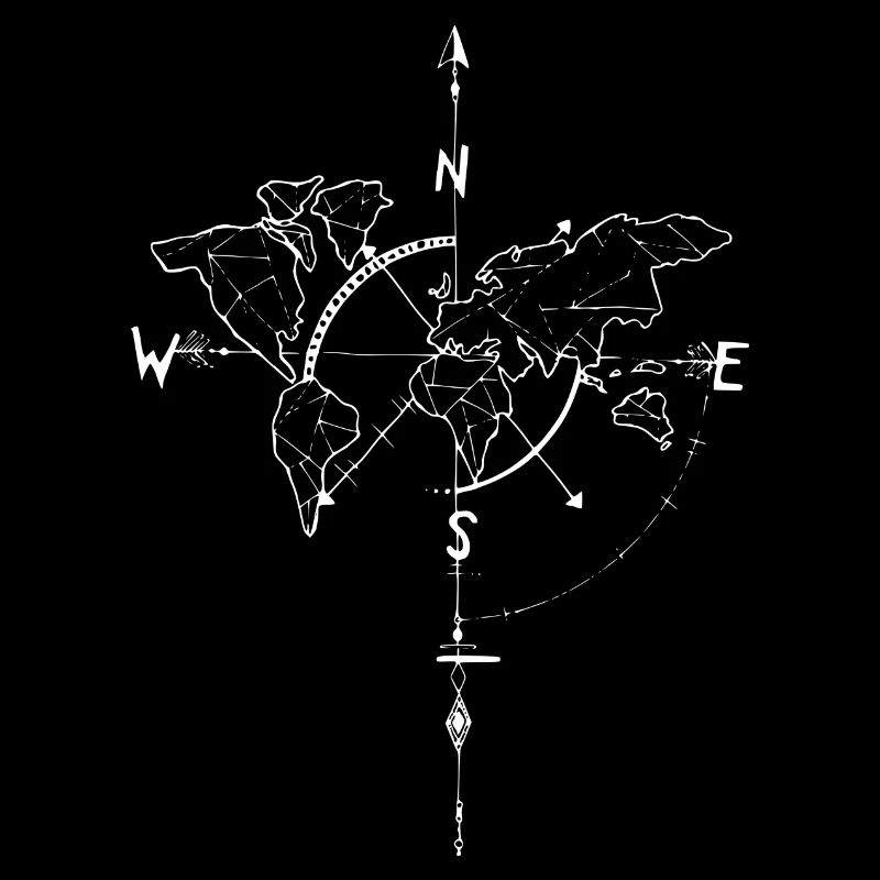 Time Elements Geschenk Kompass Welt Reisen Tee