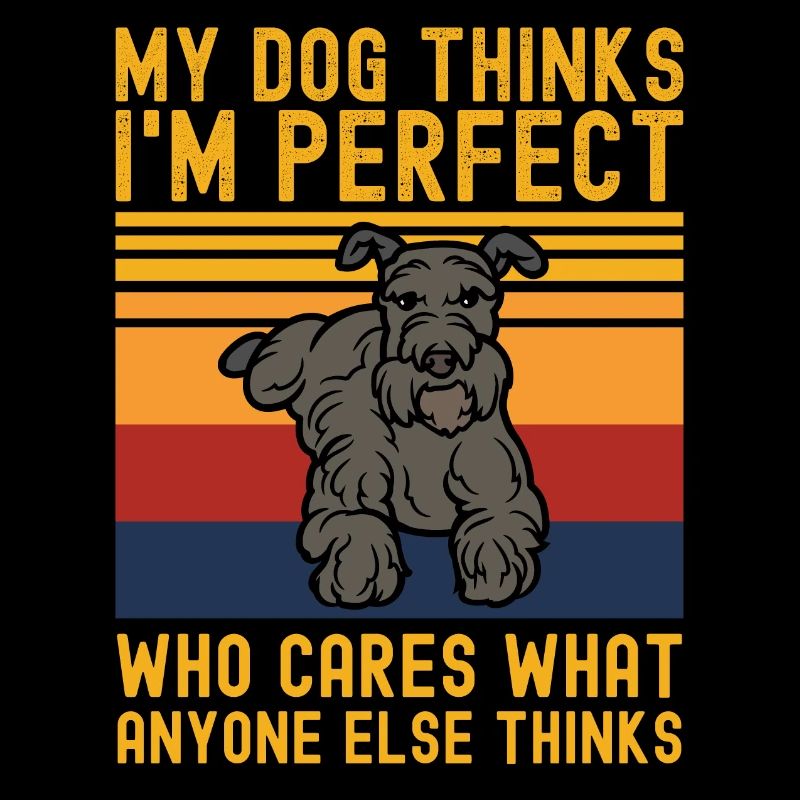 Schnauzer dog lover funny saying retro