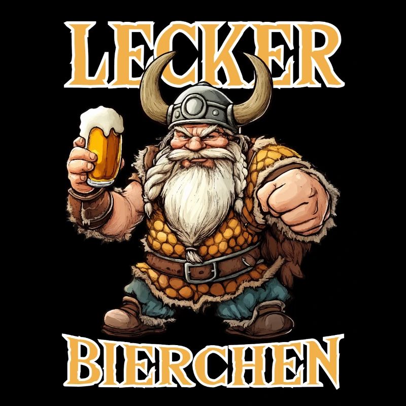 Lecker Bierchen X Wikinger mit Bier lustiges