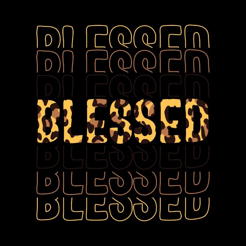 Blessed Christian Leopard Pattern Faith God Bible