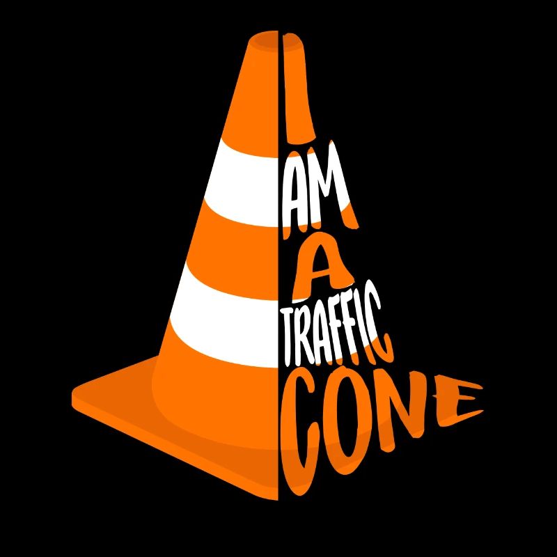 Ich bin ein Verkehrskegel Orange Kostüm Einfach Einfach