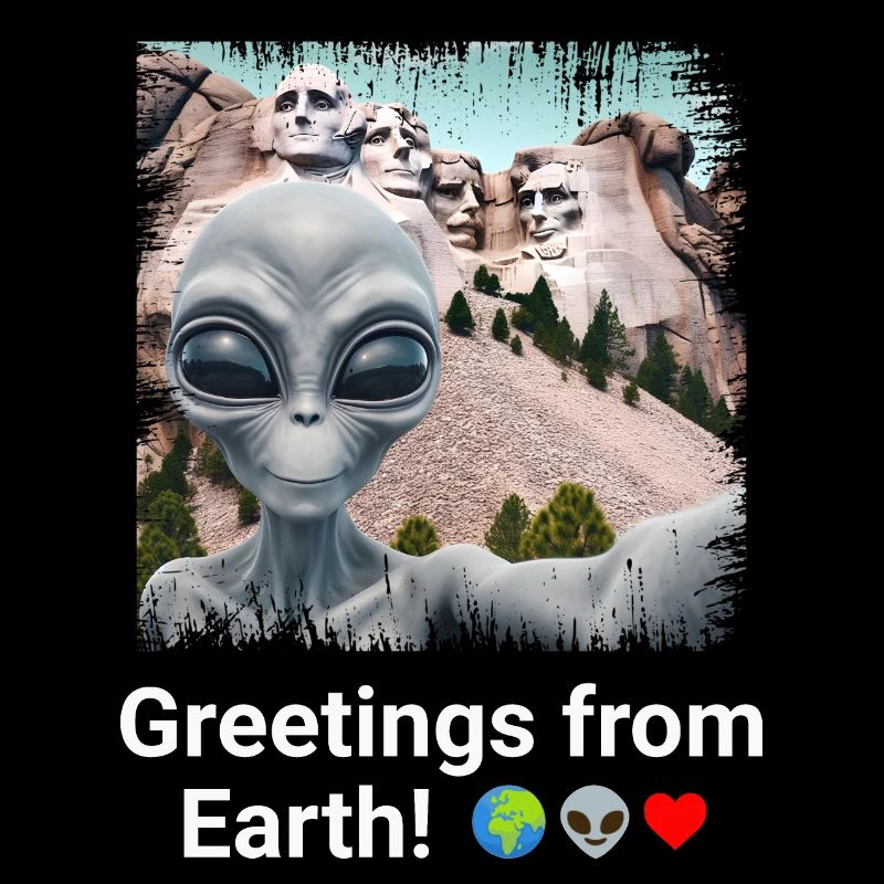 Aliens at Mount Rushmore - Monumental Selfie Momen