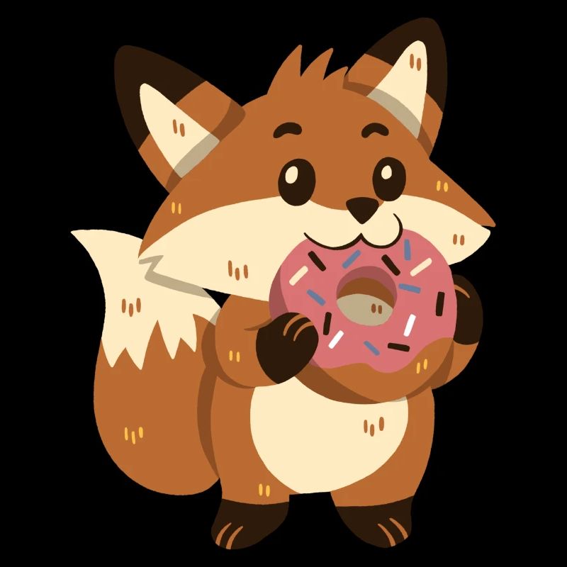 Fox with donut
