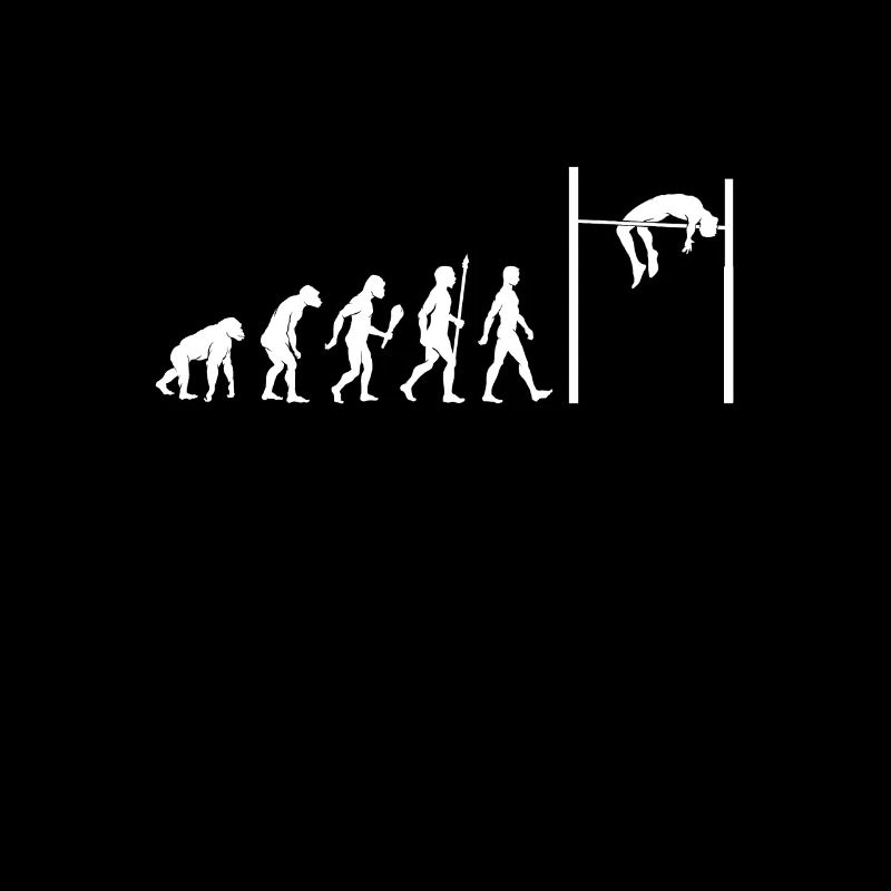 Lustige Hochsprung Evolution Hoch Springen