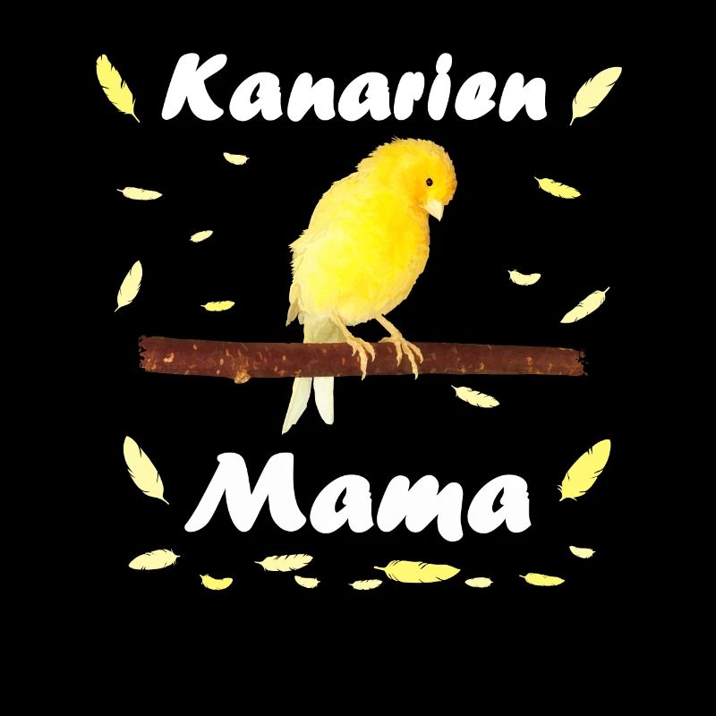 yellow canary mama bird with feathers
