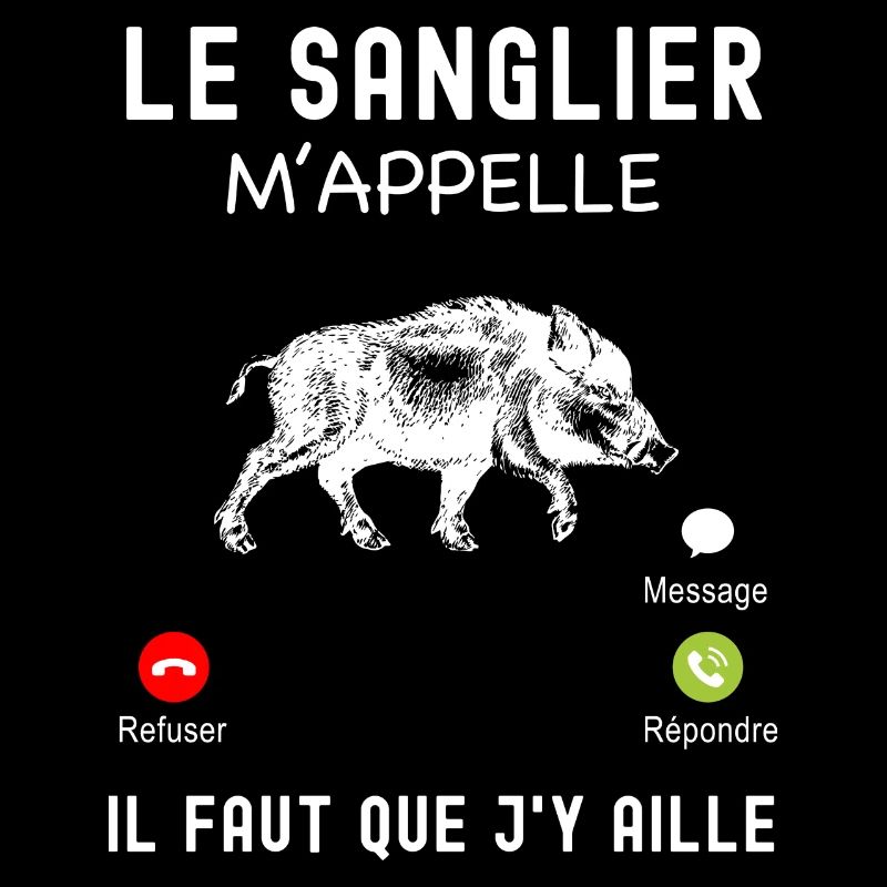 Sanglier appel téléphonique chasseur