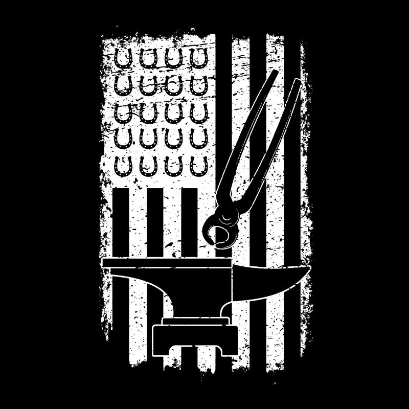 US Flag Patriotic American Horseshoe Farrier