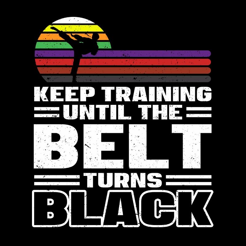 Continuez à vous entraîner jusqu’à ce que la ceinture devienne noire karaté