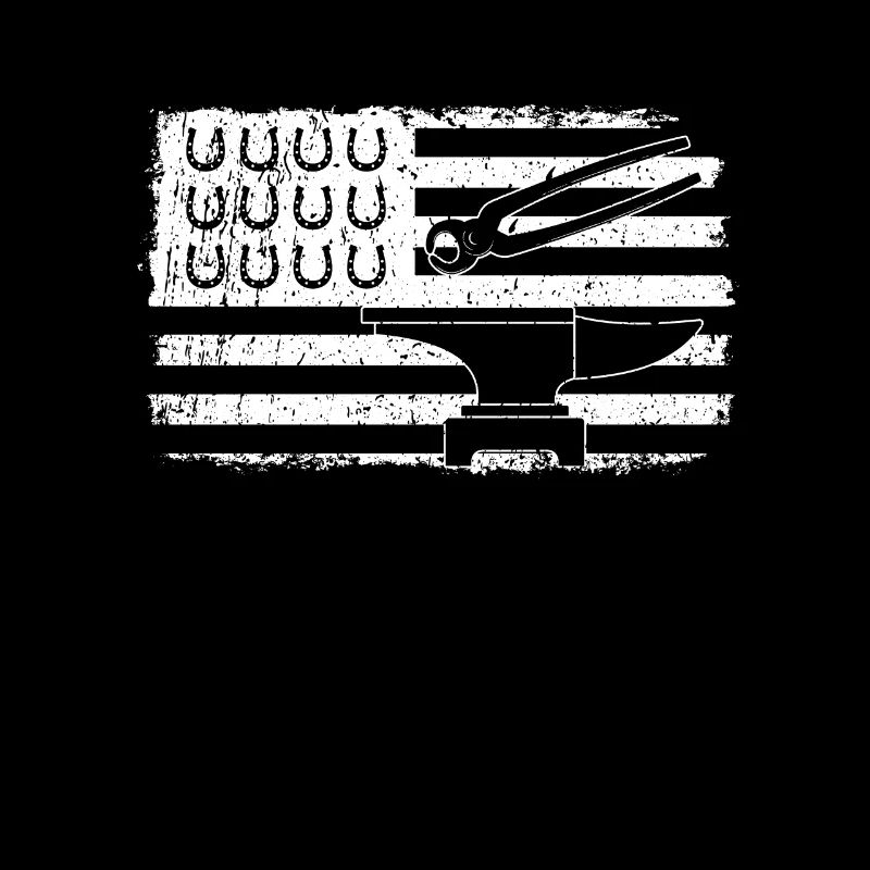 US Flag Patriotic American Horseshoe Farrier