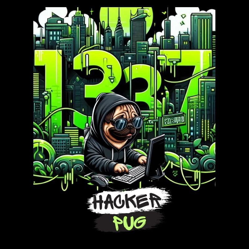 Cyber Pug : Le Hacker Pug