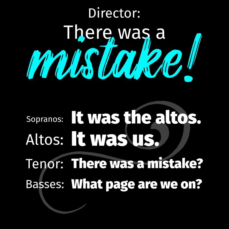 Choeur Mistake Altos Tenor de Soprano