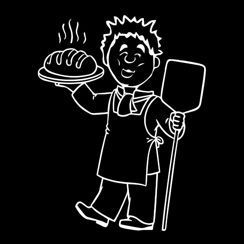 Bäcker backt duftendes Brot