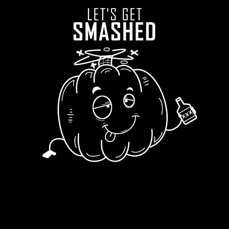 Halloween Party Lets Get Smashed Alkohol Saufen