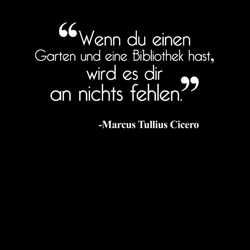 Garten und Bibliothek Bücher Gärtner Cicero