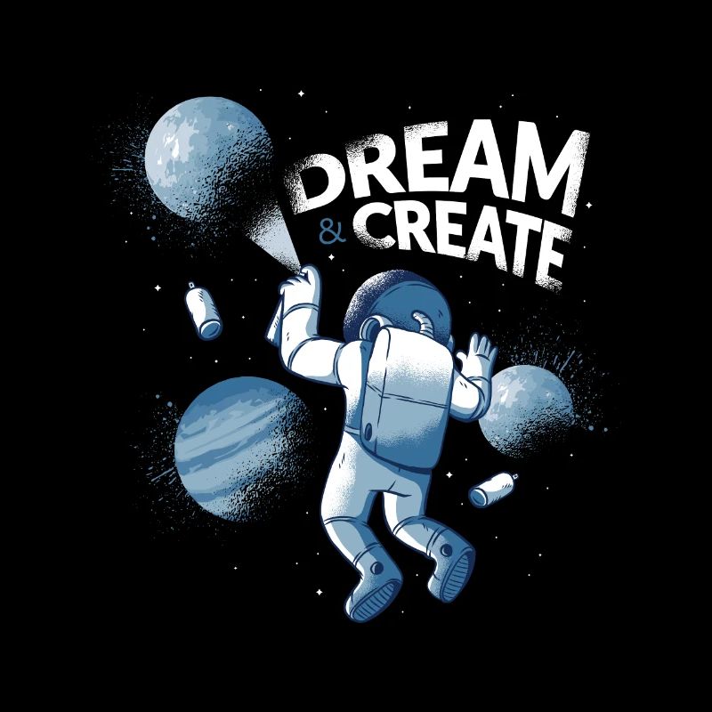 Astronaut und Graffiti - dream & create