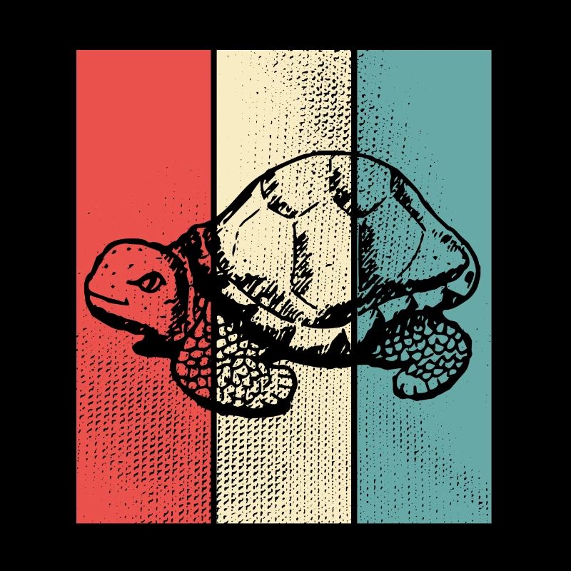 Style rétro tortue