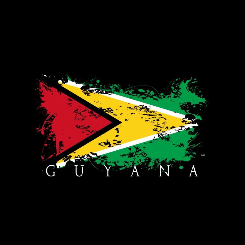 Drapeau de voyage Guyana Georgetown