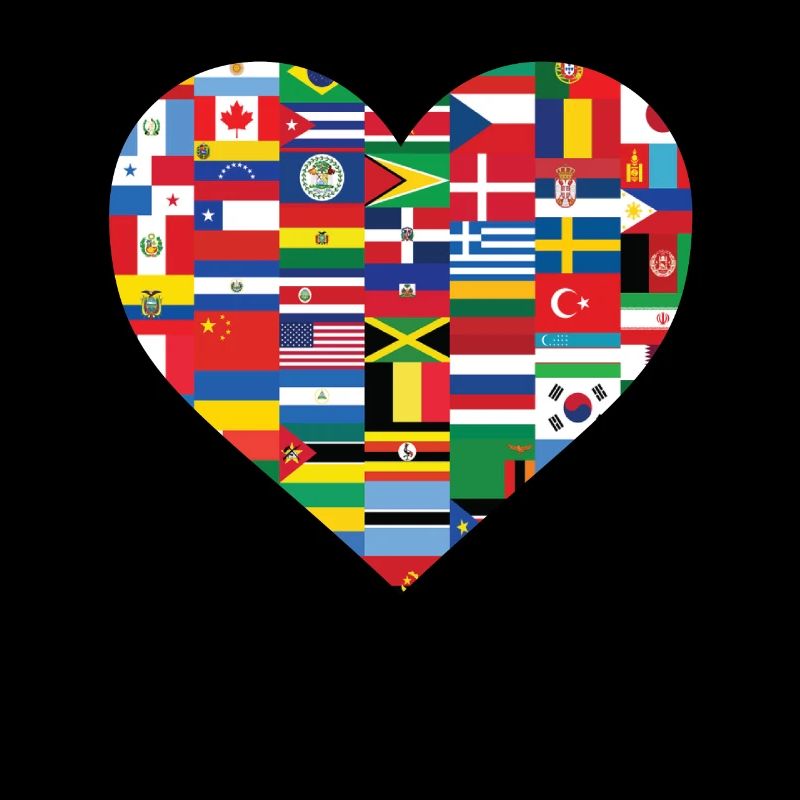 Peace Heart World Flag Gift Gift Idea