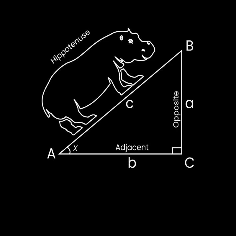 Hippotenuse Nilpferd Mathematik Mathe Pi