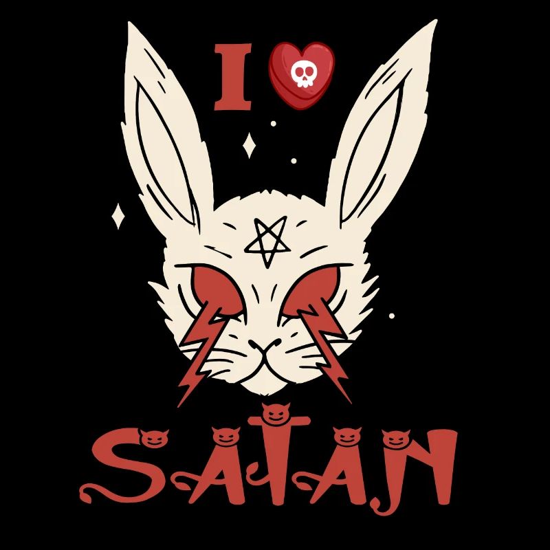 Satan loves me Hail Satan Devil 666 Saying
