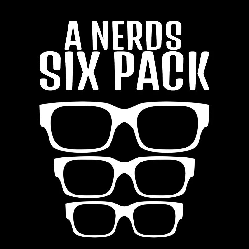 Sixpack Abdominal Muscle Nerd Geek Zocker Eyewear Motif