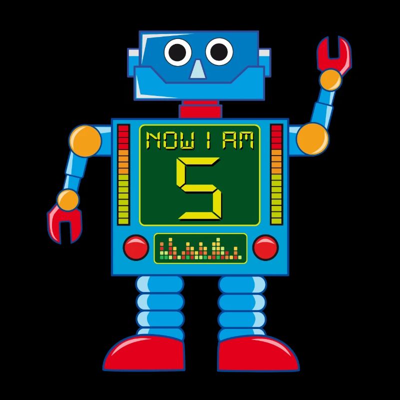 Robot 5 years 5th birthday