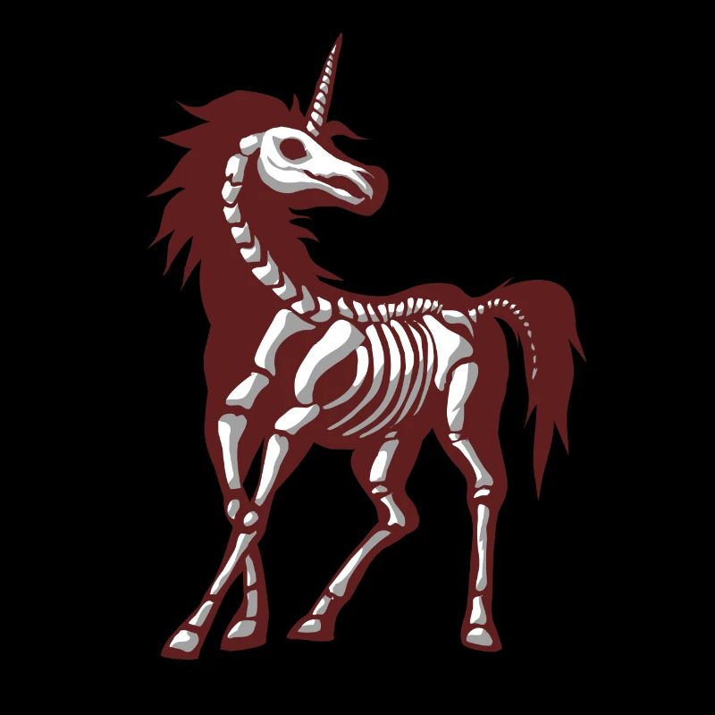 Gothic Unicorn Skeleton