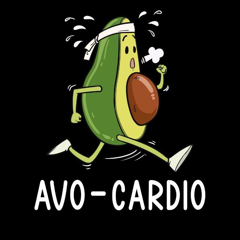 Avocado Running Funny Gift