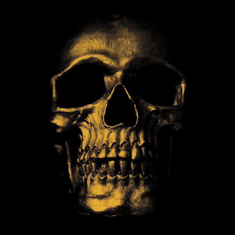 crâne doré