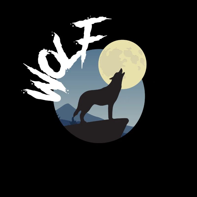 Wolf Moon Hurlant Wilderness Faune sauvage