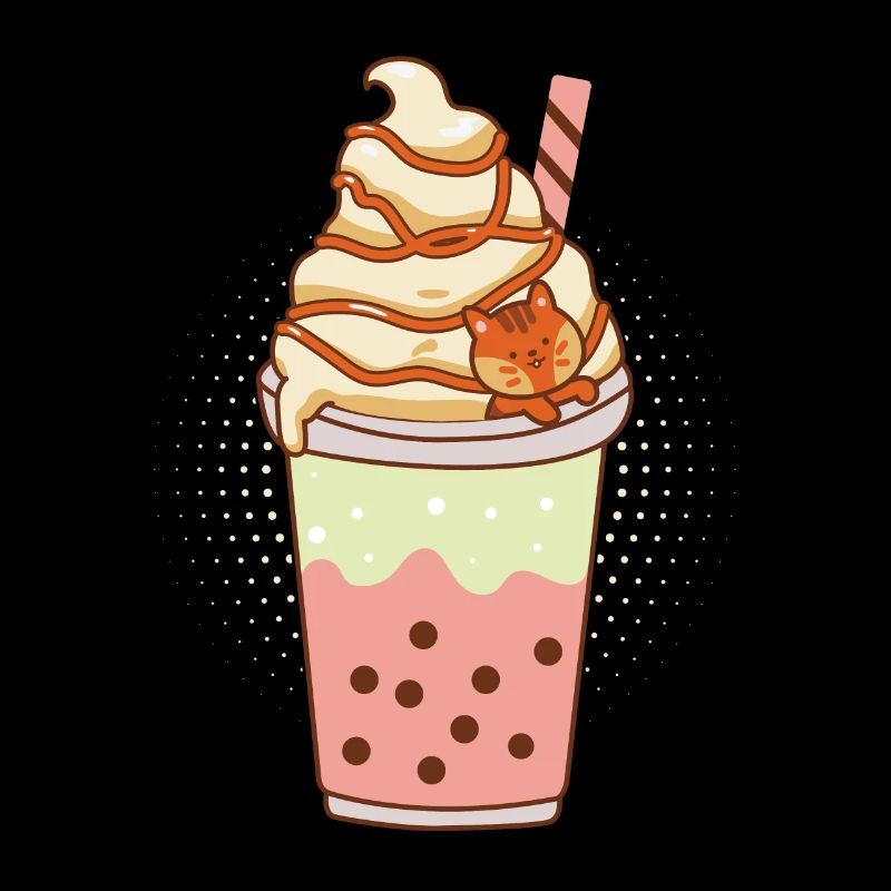 Cute Kawaii Cat Boba Milktea