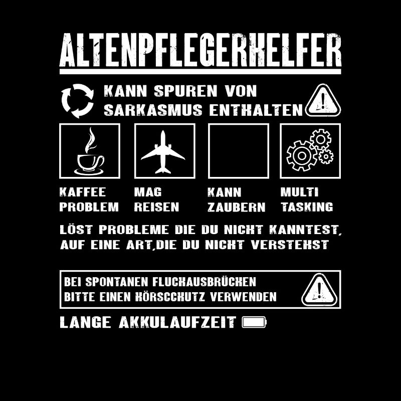 freunde geschenk ALTENPLEGERHELFER Spruch Beruf Sa