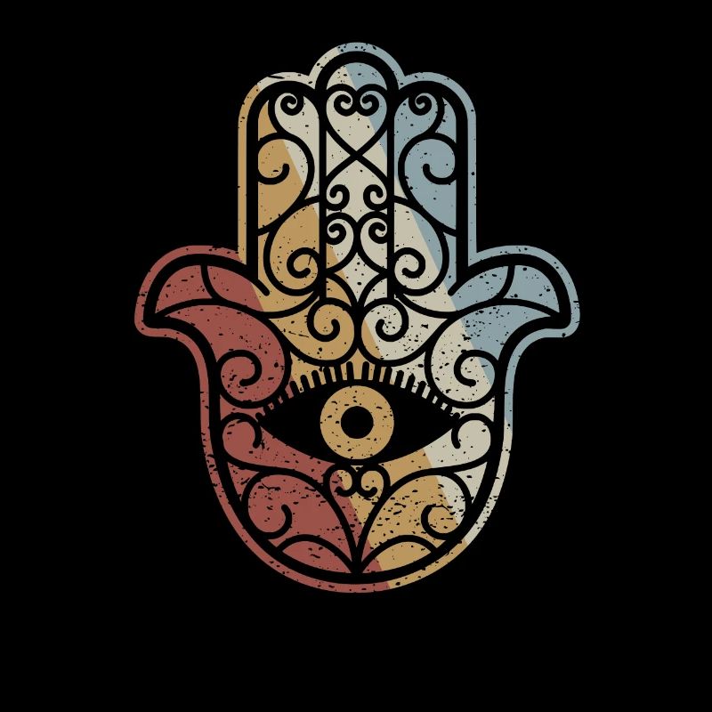 Hamsa Main de Fatima Retro Style Vintage