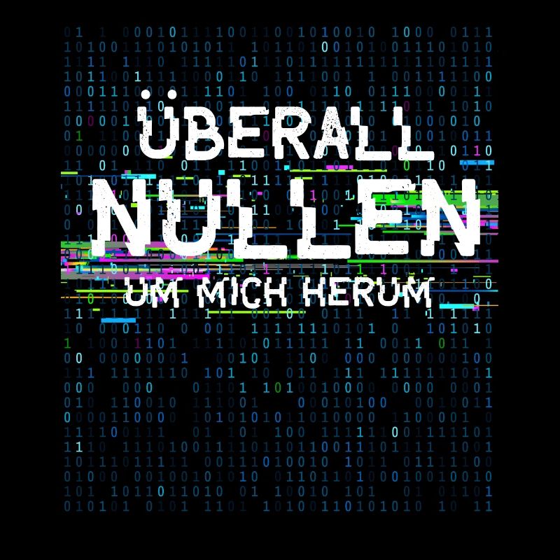 Überall Nullen Um Mich Herum IT Nerd Vaporwave