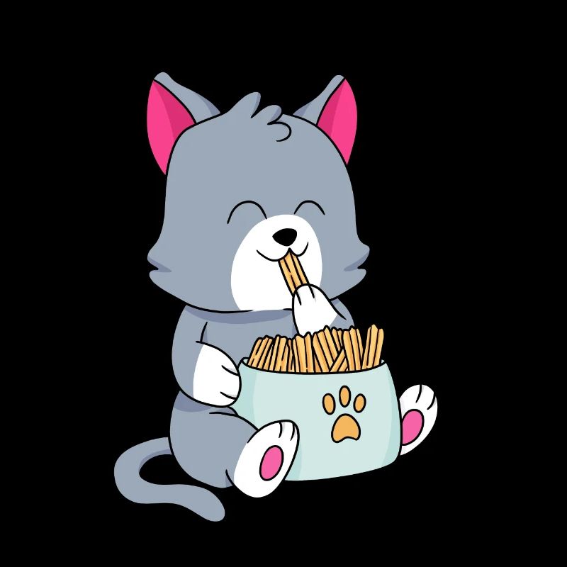 Les chats mangent des ramen
