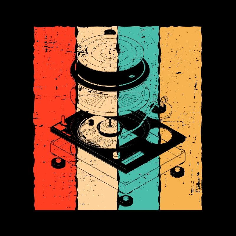 Retro Vintage Turntable