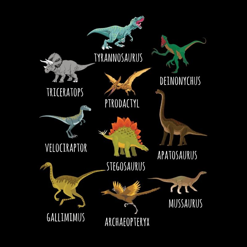 Jungs Dinosaurier Arten T-Rex Triceratops Dinos