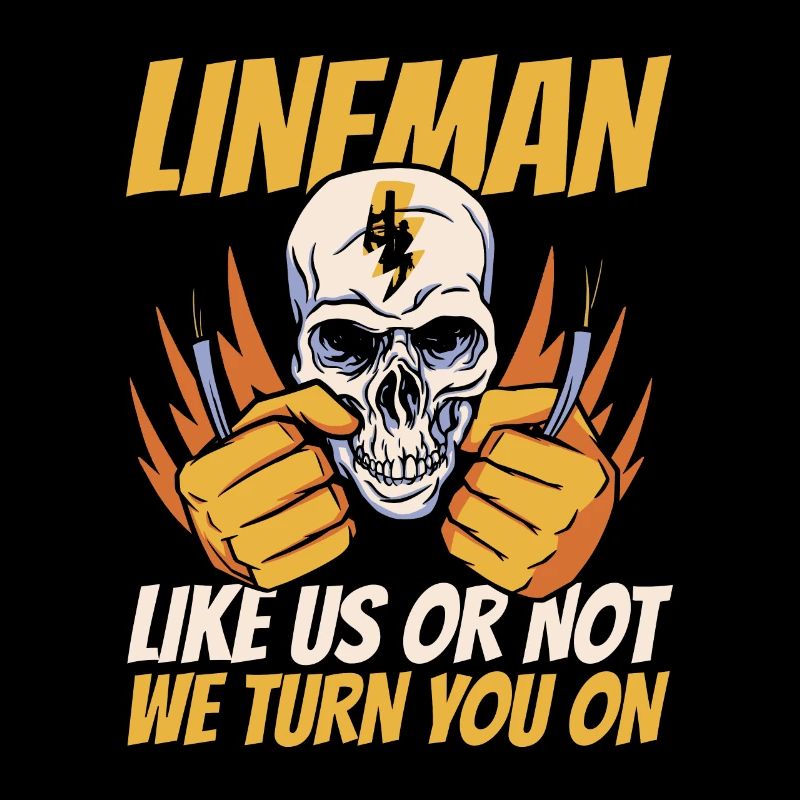 Lineman Electric Cable Power Pole Electrician